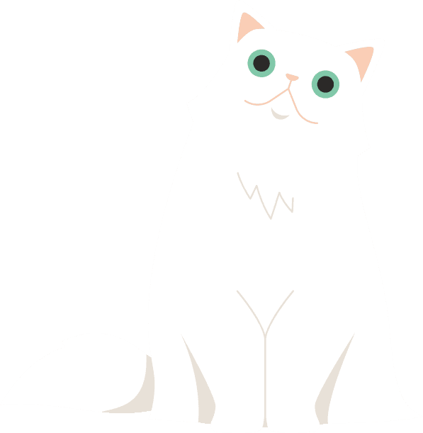 illustration de chat blanc