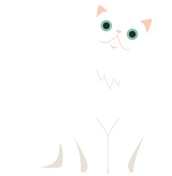 illustration de chat blanc